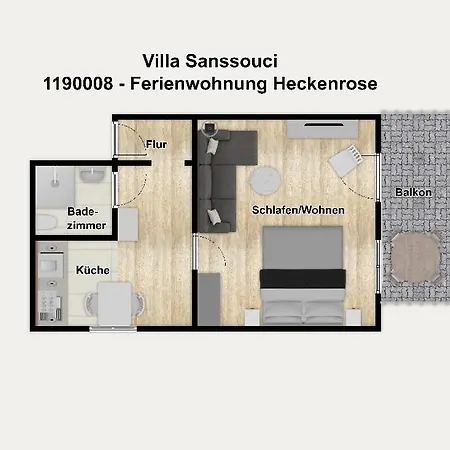 Sanssouci Heckenrose Binz